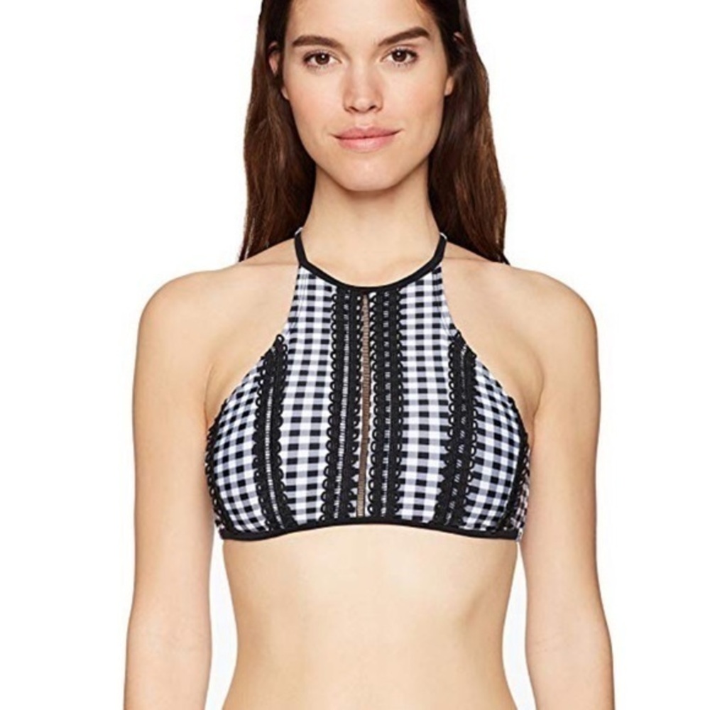 NWT Betsey Johnson Picnic Gingham Halter Top